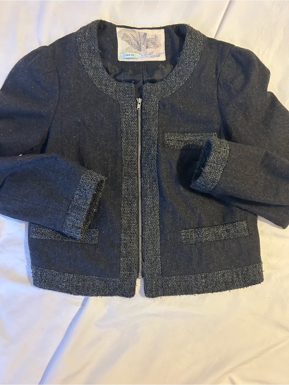 Kimchi Blue ' Charcoal Tweed Zip Jacket